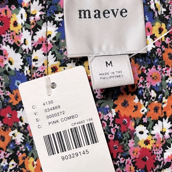 ANTHROPOLOGIE Maeve The Amelia Collared Mini Dress - Pink Combo Floral - Picture 8 of 11